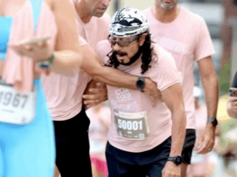 Bell Marques passa mal e é carregado durante corrida em Fortaleza