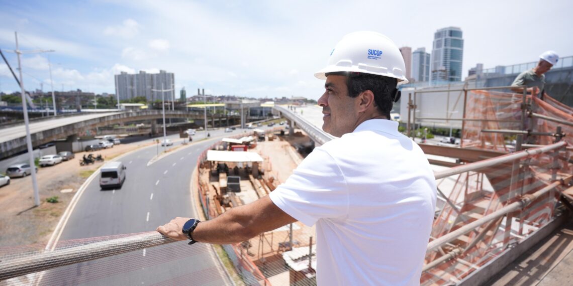 Viaduto do Shopping da Bahia entra na reta final das obras