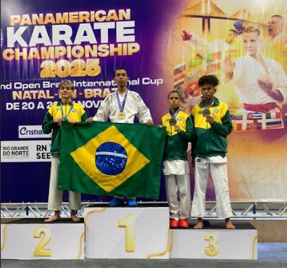 Estudante da rede estadual conquista medalha de ouro no Pan-Americano de Karatê
