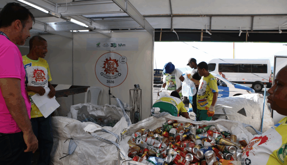 Carnaval coleta 128 toneladas de recicláveis