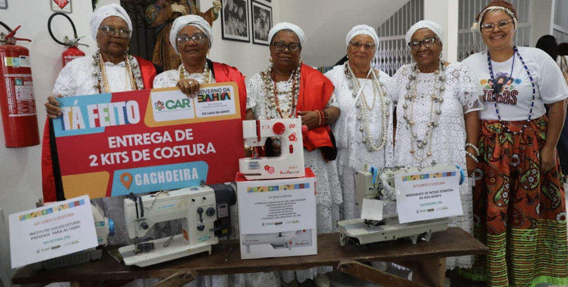 Governo da Bahia apoia empreendedorismo feminino com entrega de kits de costura no Recôncavo