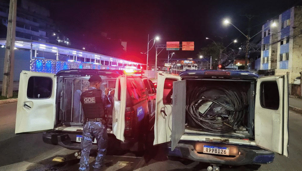 Ação integrada da Guarda Civil de Salvador resulta na captura de suspeitos de furto de cabos elétricos