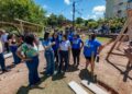 Prefeita Débora Regis visita obra de requalificação da Praça do Lindu, em Itinga