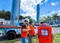 Defesa Civil realiza vistoria preventiva em reservatório de água em Lauro de Freitas