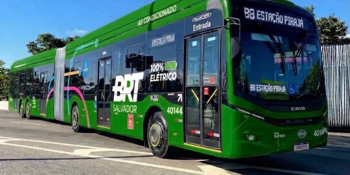 Salvador terá 10 novos ônibus elétricos articulados para o BRT
