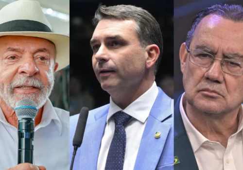 Da esquerda para a direita, Luiz Inácio Lula da Silva (PT), Flávio Bolsonaro (PL) e Augusto Cury (Avante)  • Ricardo Stuckert / PR - Lula/ Carlos Moura/Agência Senado/ Renato Pizzutto/Band
