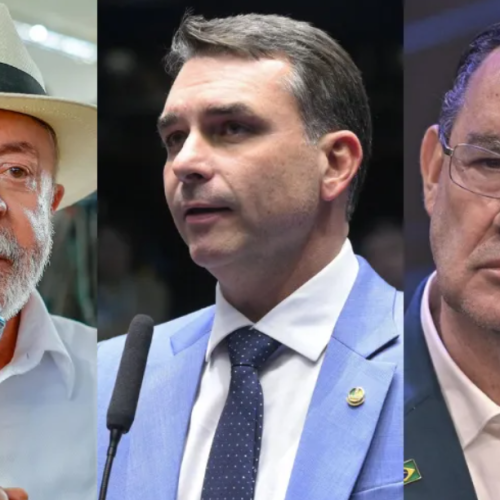 Da esquerda para a direita, Luiz Inácio Lula da Silva (PT), Flávio Bolsonaro (PL) e Augusto Cury (Avante)  • Ricardo Stuckert / PR - Lula/ Carlos Moura/Agência Senado/ Renato Pizzutto/Band