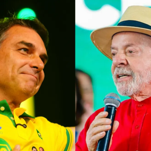 Senador Flávio Bolsonaro e o presidente Luiz Inácio Lula da Silva  • Reprodução